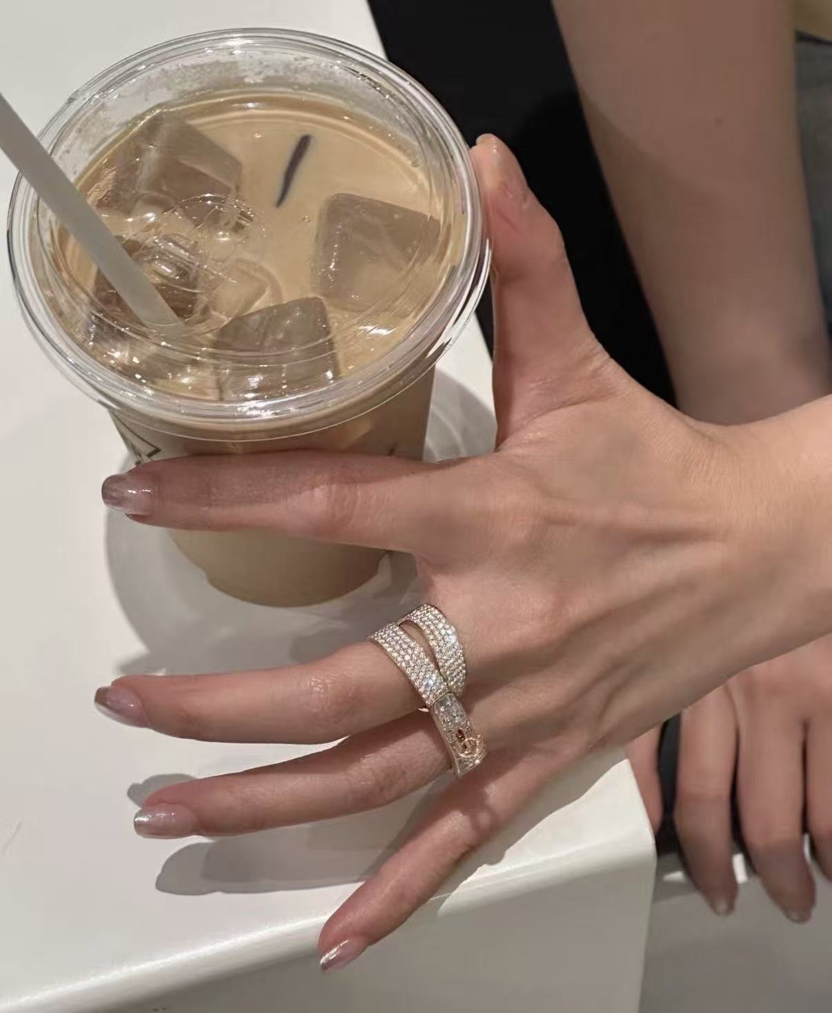 [Garvey]NEW STYLE FULL CIRCLE DOUBLE DIAMOND RING