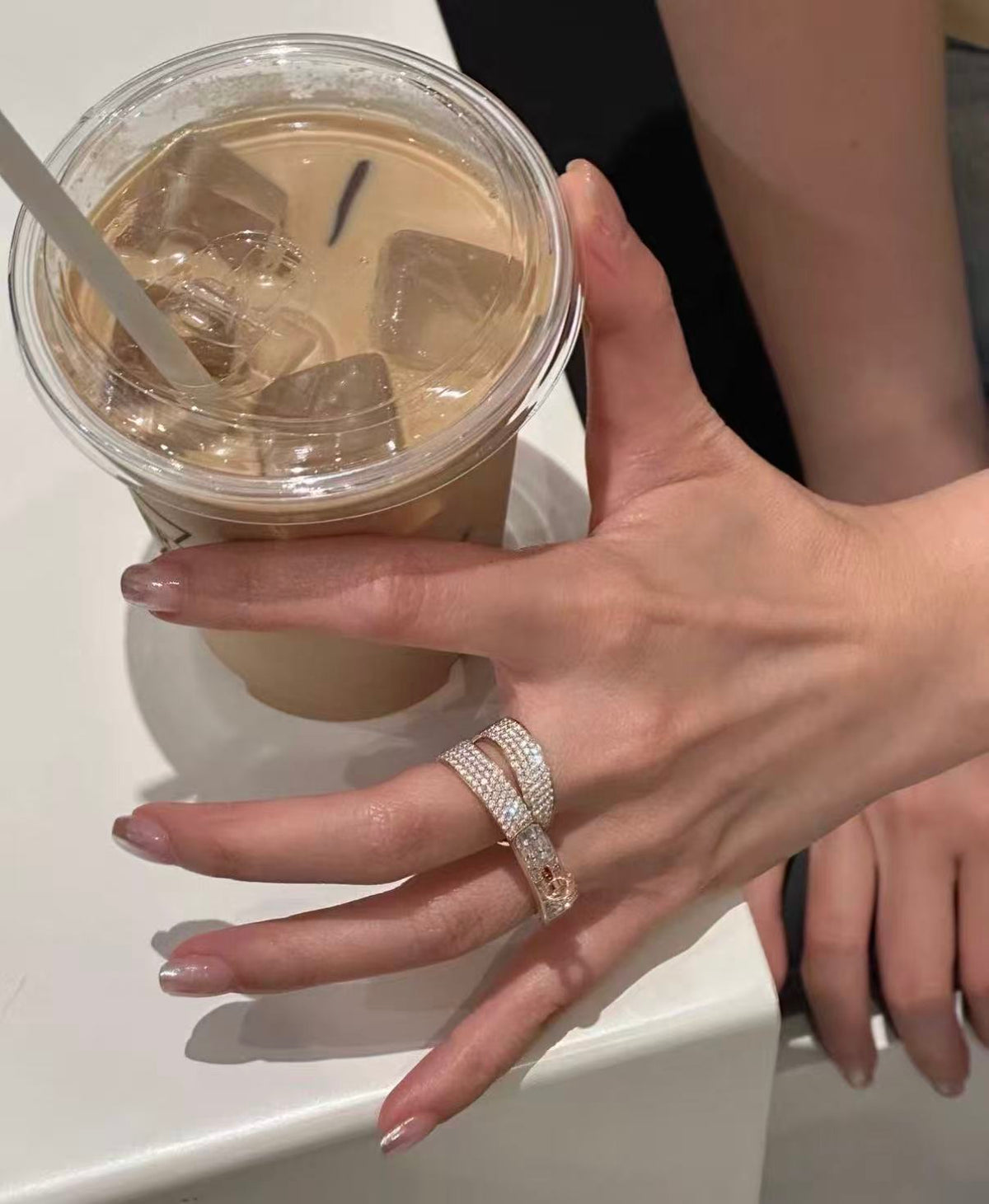 [Garvey]NEW STYLE FULL CIRCLE DOUBLE DIAMOND RING