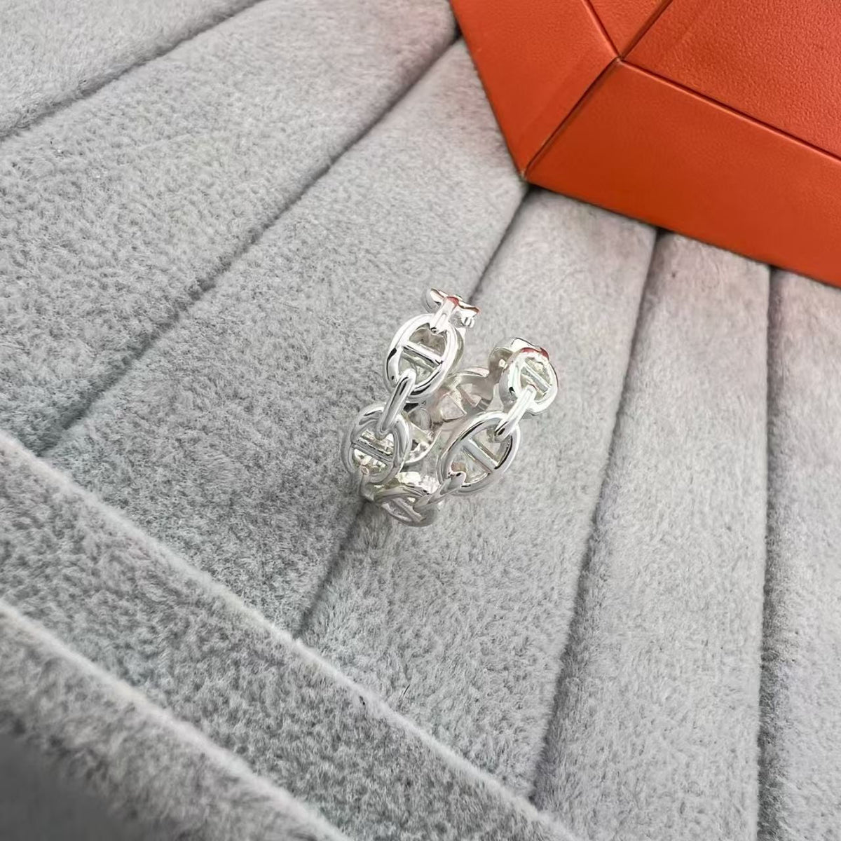 [Garvey]GLOSSY FINISH SQUARE COMBINATION DOUBLE-LAYER PIG NOSE RING