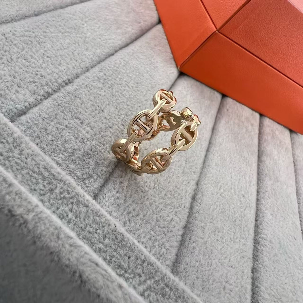 [Garvey]GLOSSY FINISH SQUARE COMBINATION DOUBLE-LAYER PIG NOSE RING