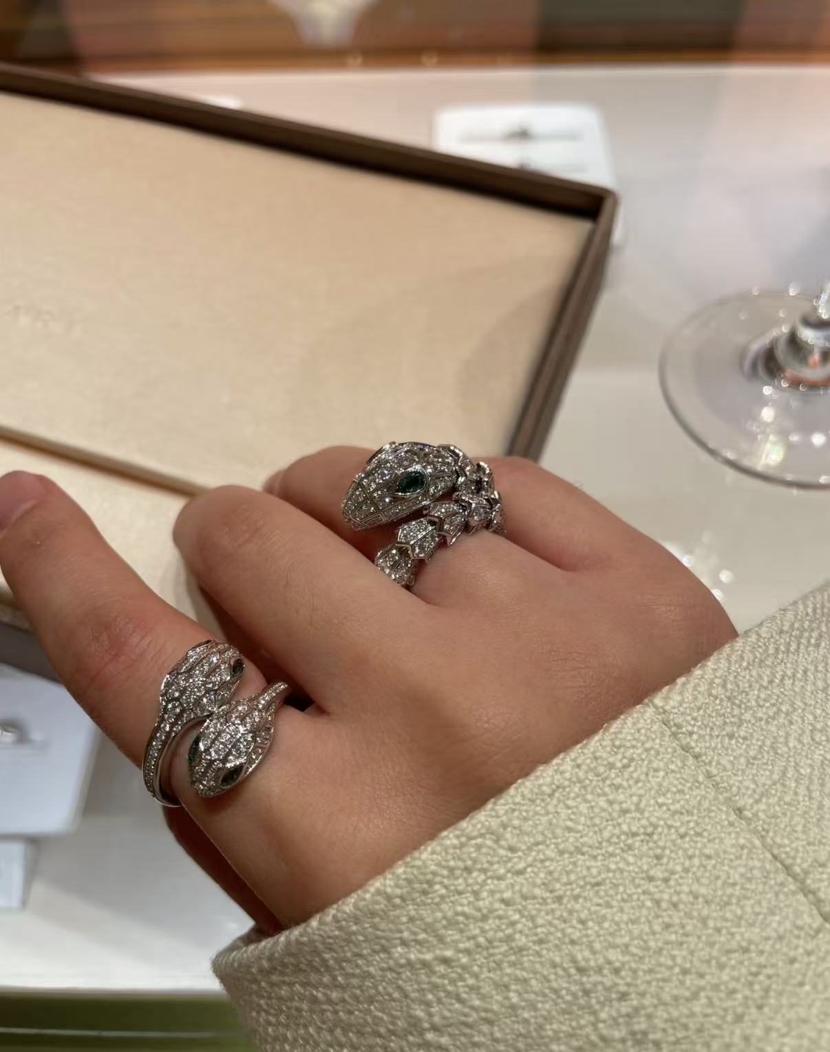 [Garvey]SERPENTI EMERALD SNAKE RING