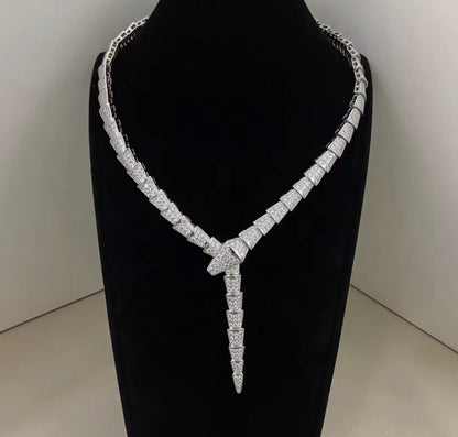 [Garvey]SERPENTI NECKLACE SILVER DIAMOND （Coarse width）