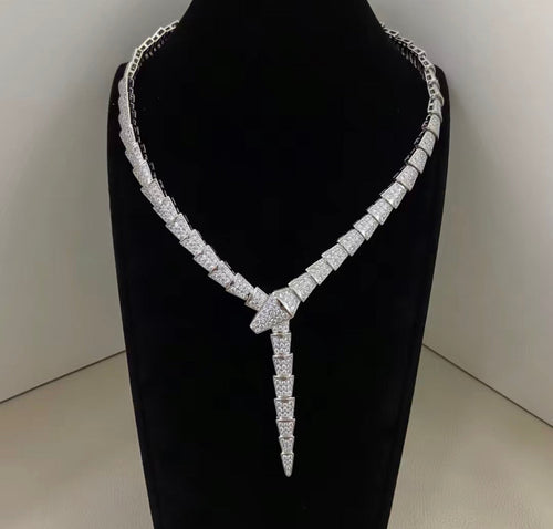 [Garvey]SERPENTI NECKLACE SILVER DIAMOND （Coarse width）