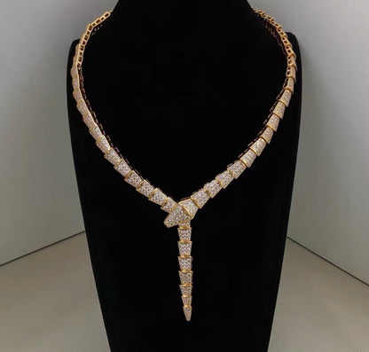 [Garvey]SERPENTI NECKLACE SILVER DIAMOND （Coarse width）