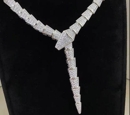 [Garvey]SERPENTI NECKLACE SILVER DIAMOND （Coarse width）
