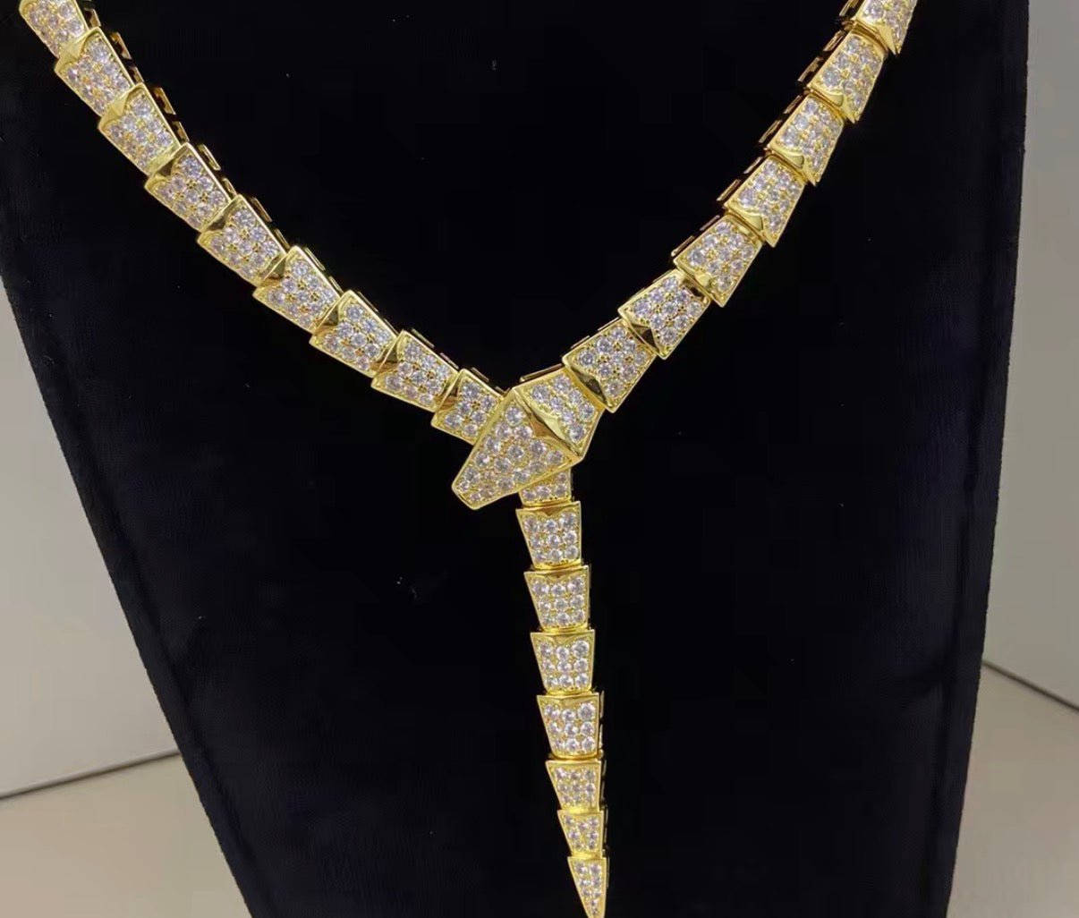 [Garvey]SERPENTI NECKLACE SILVER DIAMOND （Coarse width）