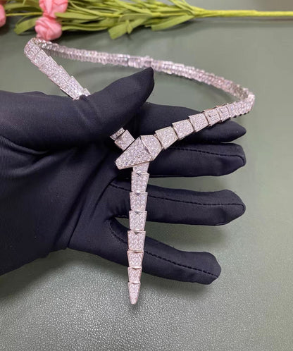 [Garvey]SERPENTI NECKLACE SILVER DIAMOND （Coarse width）