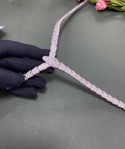 [Garvey]SERPENTI NECKLACE SILVER DIAMOND （Coarse width）