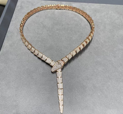 [Garvey]SERPENTI NECKLACE SILVER DIAMOND （Coarse width）