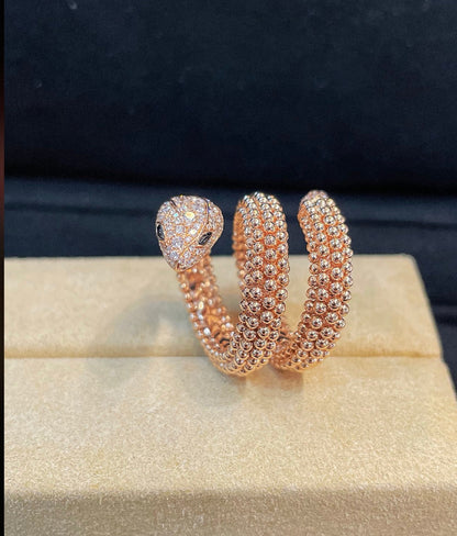 [Garvey]SERPENTI FULL DIAMOND SNAKE RING