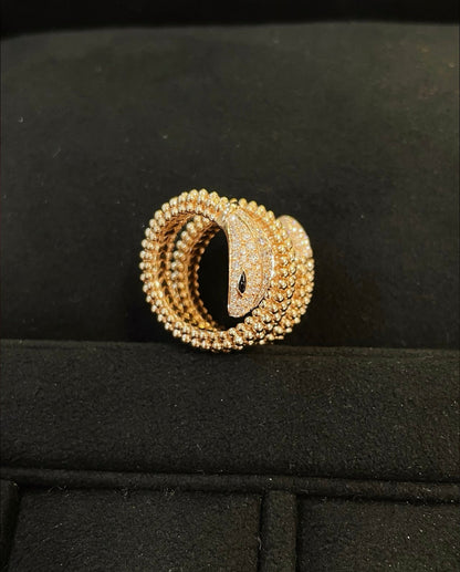 [Garvey]SERPENTI FULL DIAMOND SNAKE RING