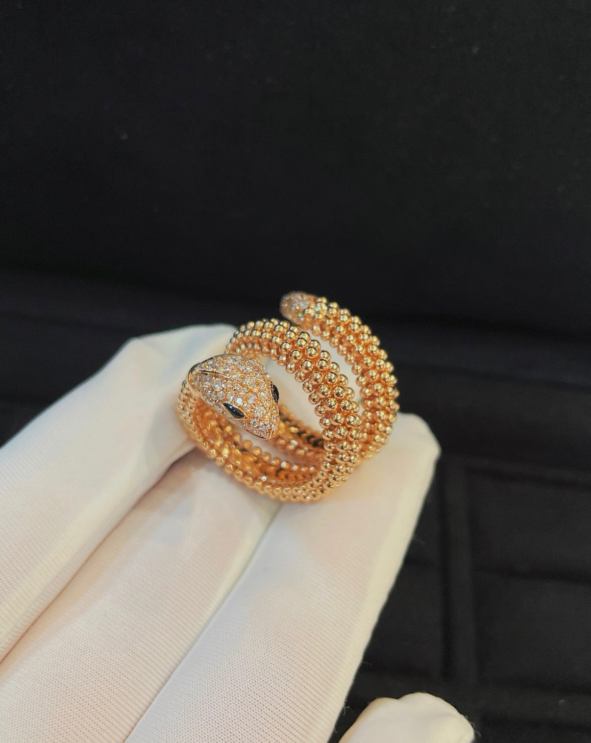 [Garvey]SERPENTI FULL DIAMOND SNAKE RING