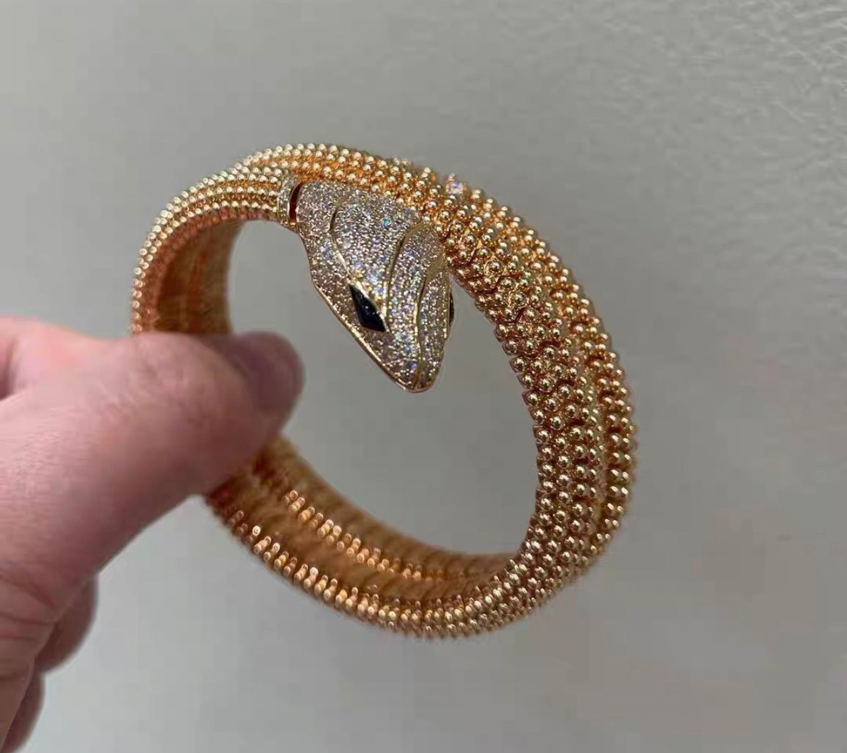 [Garvey]SERPENTI FULL DIAMOND SNAKE BRACELET