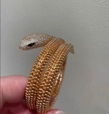 [Garvey]SERPENTI FULL DIAMOND SNAKE BRACELET