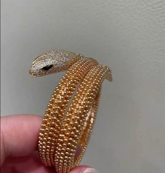 [Garvey]SERPENTI FULL DIAMOND SNAKE BRACELET