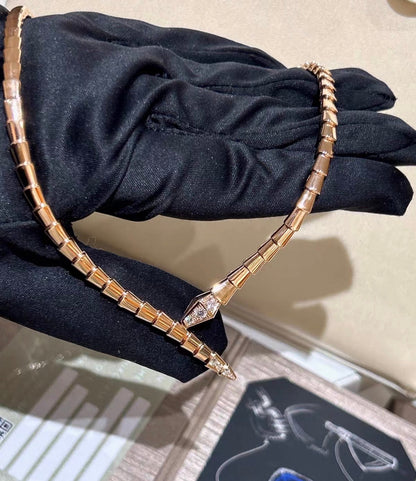 [Garvey]SERPENTI VIPER SERIES ROSE GOLD SNAKE NECKLACE