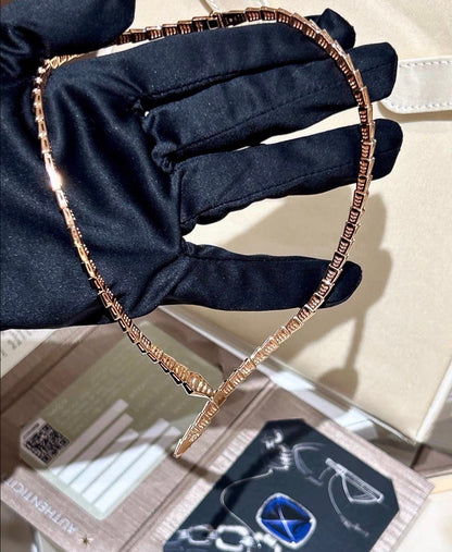 [Garvey]SERPENTI VIPER SERIES ROSE GOLD SNAKE NECKLACE