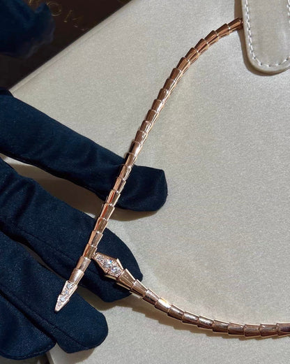 [Garvey]SERPENTI VIPER SERIES ROSE GOLD SNAKE NECKLACE