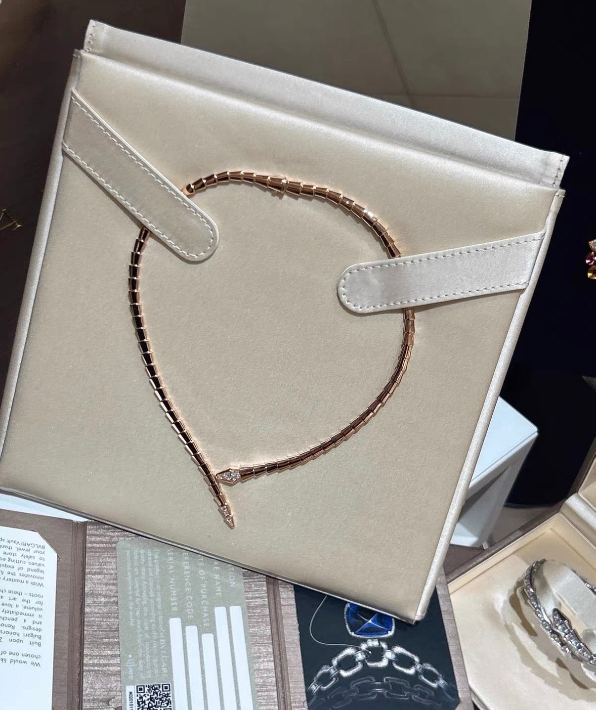 [Garvey]SERPENTI VIPER SERIES ROSE GOLD SNAKE NECKLACE