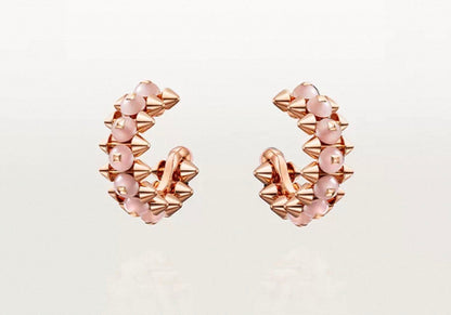 [Garvey]CLASH COLLECTION AGATE CHALCEDONY STUD EARRINGS