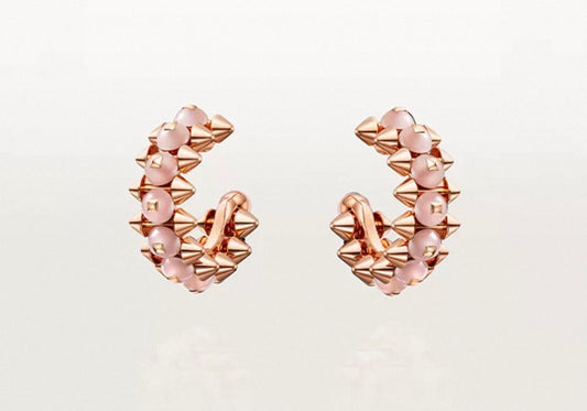 [Garvey]CLASH COLLECTION AGATE CHALCEDONY STUD EARRINGS