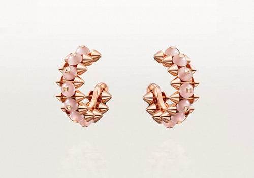 [Garvey]CLASH COLLECTION AGATE CHALCEDONY STUD EARRINGS