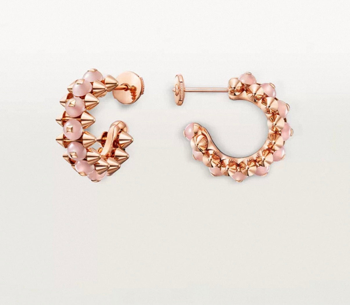 [Garvey]CLASH COLLECTION AGATE CHALCEDONY STUD EARRINGS