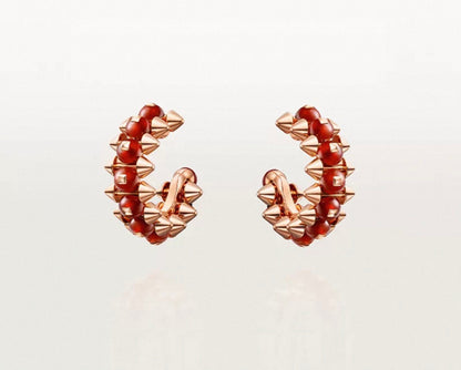 [Garvey]CLASH COLLECTION AGATE CHALCEDONY STUD EARRINGS
