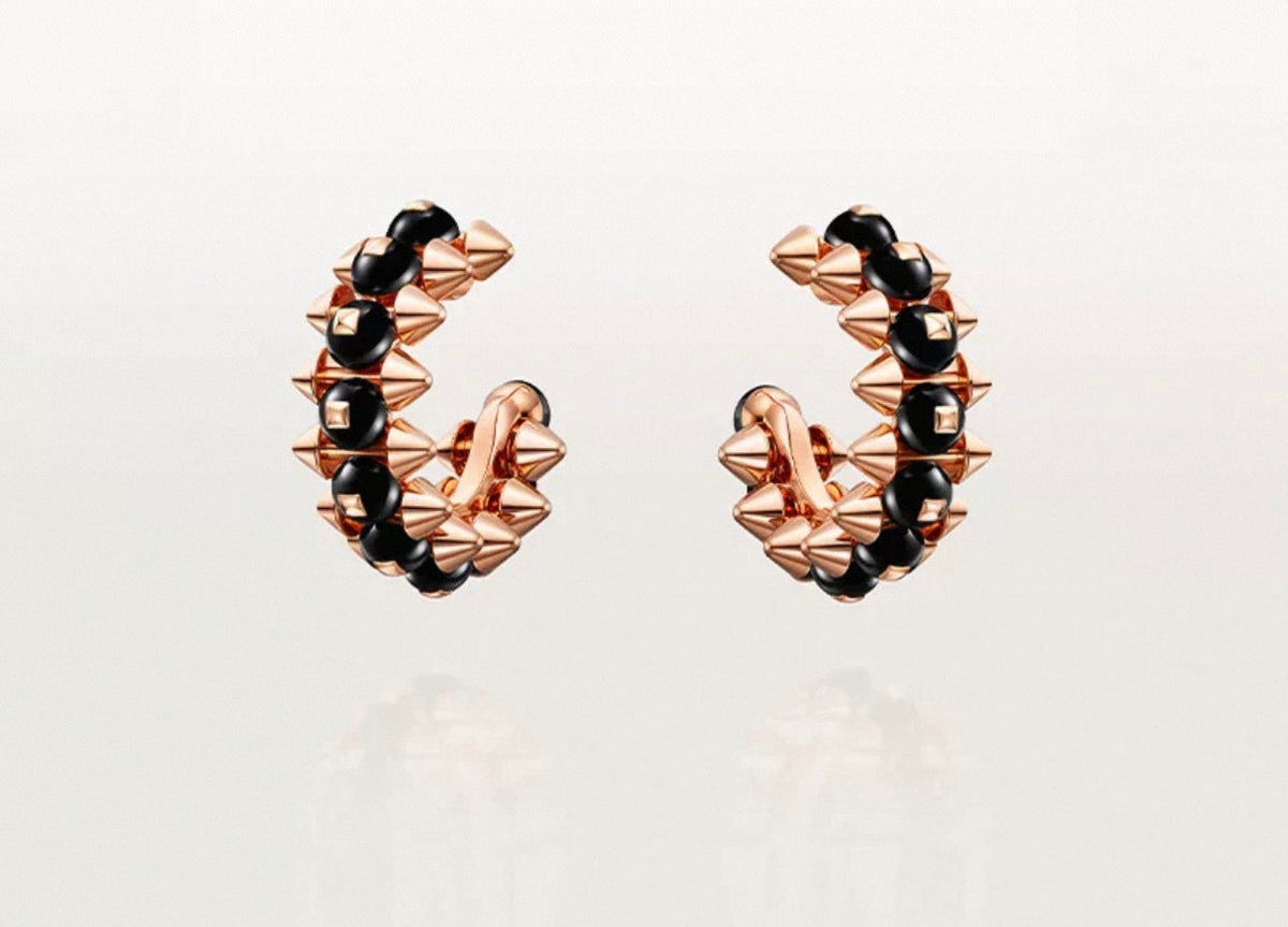 [Garvey]CLASH COLLECTION AGATE CHALCEDONY STUD EARRINGS