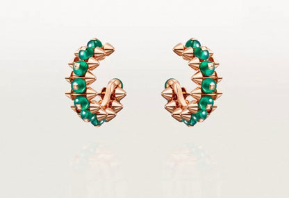 [Garvey]CLASH COLLECTION AGATE CHALCEDONY STUD EARRINGS