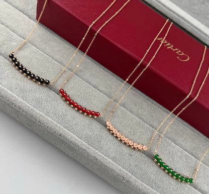 [Garvey]CLASH COLLECTION AGATE CHALCEDONY STUD NECKLACE