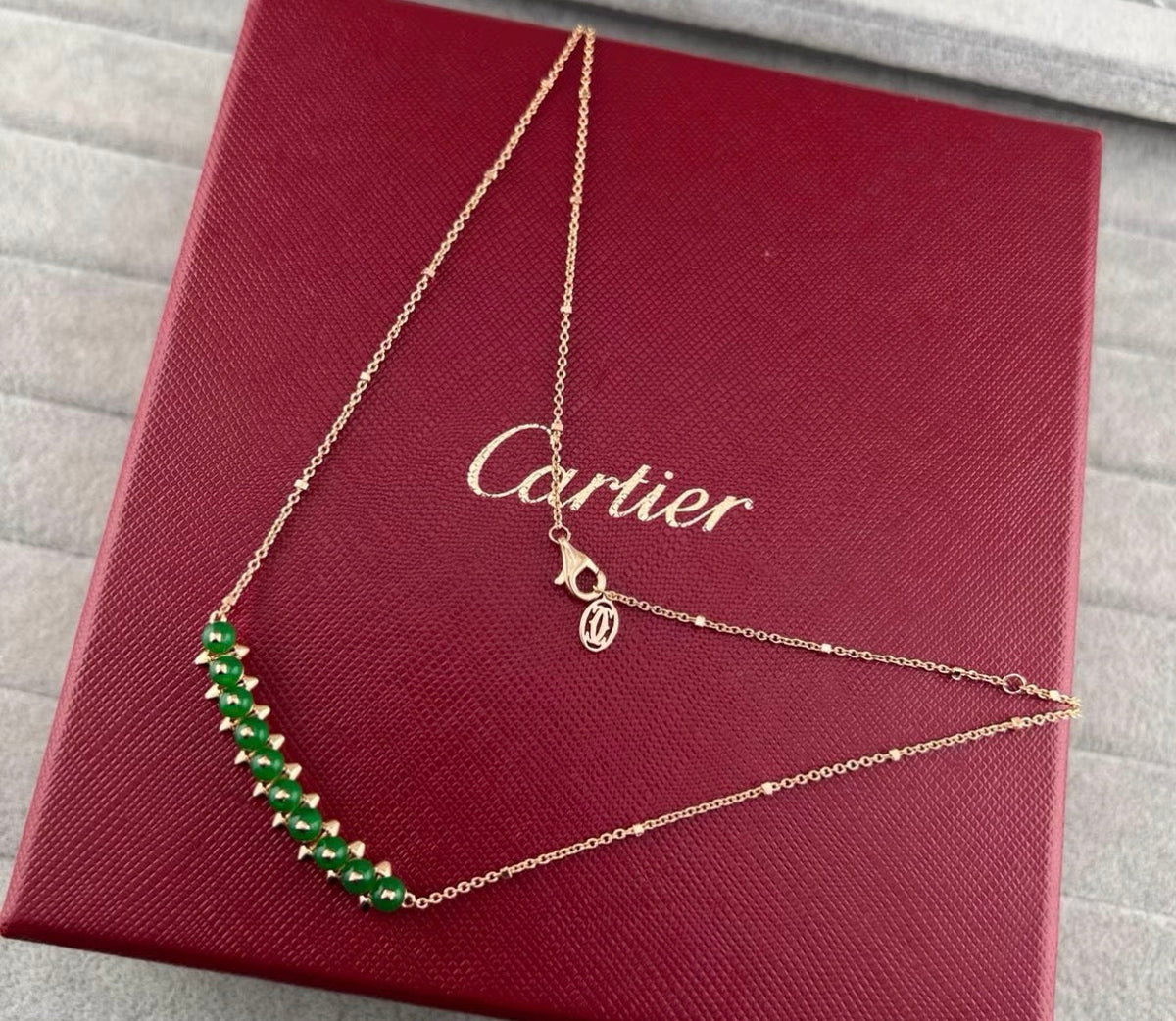 [Garvey]CLASH COLLECTION AGATE CHALCEDONY STUD NECKLACE