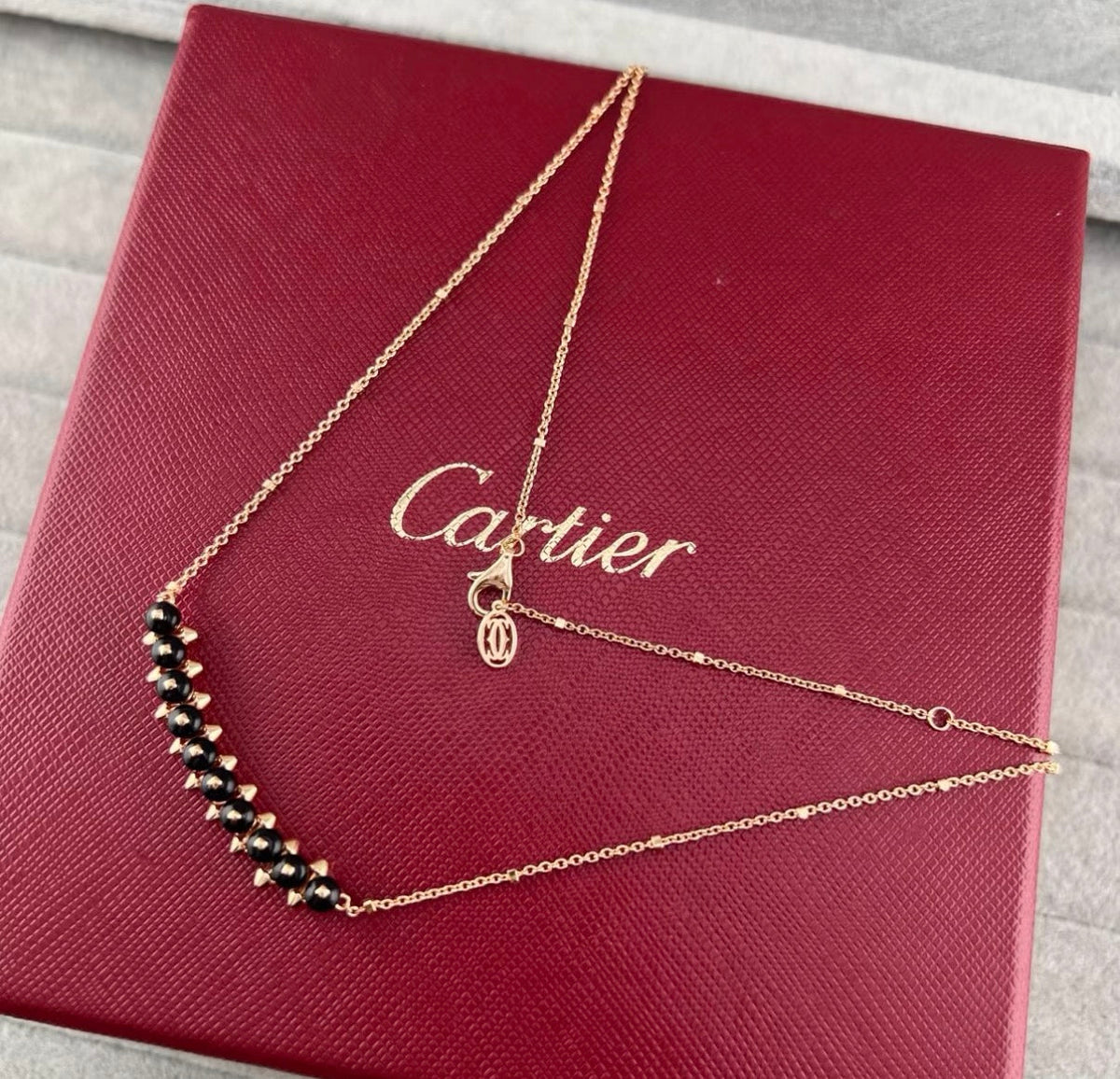 [Garvey]CLASH COLLECTION AGATE CHALCEDONY STUD NECKLACE