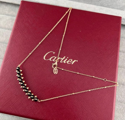 [Garvey]CLASH COLLECTION AGATE CHALCEDONY STUD NECKLACE
