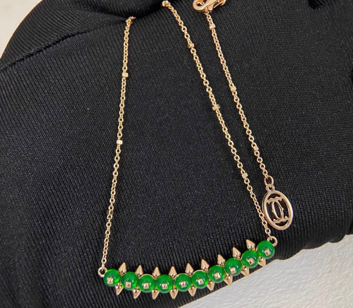 [Garvey]CLASH COLLECTION AGATE CHALCEDONY STUD NECKLACE