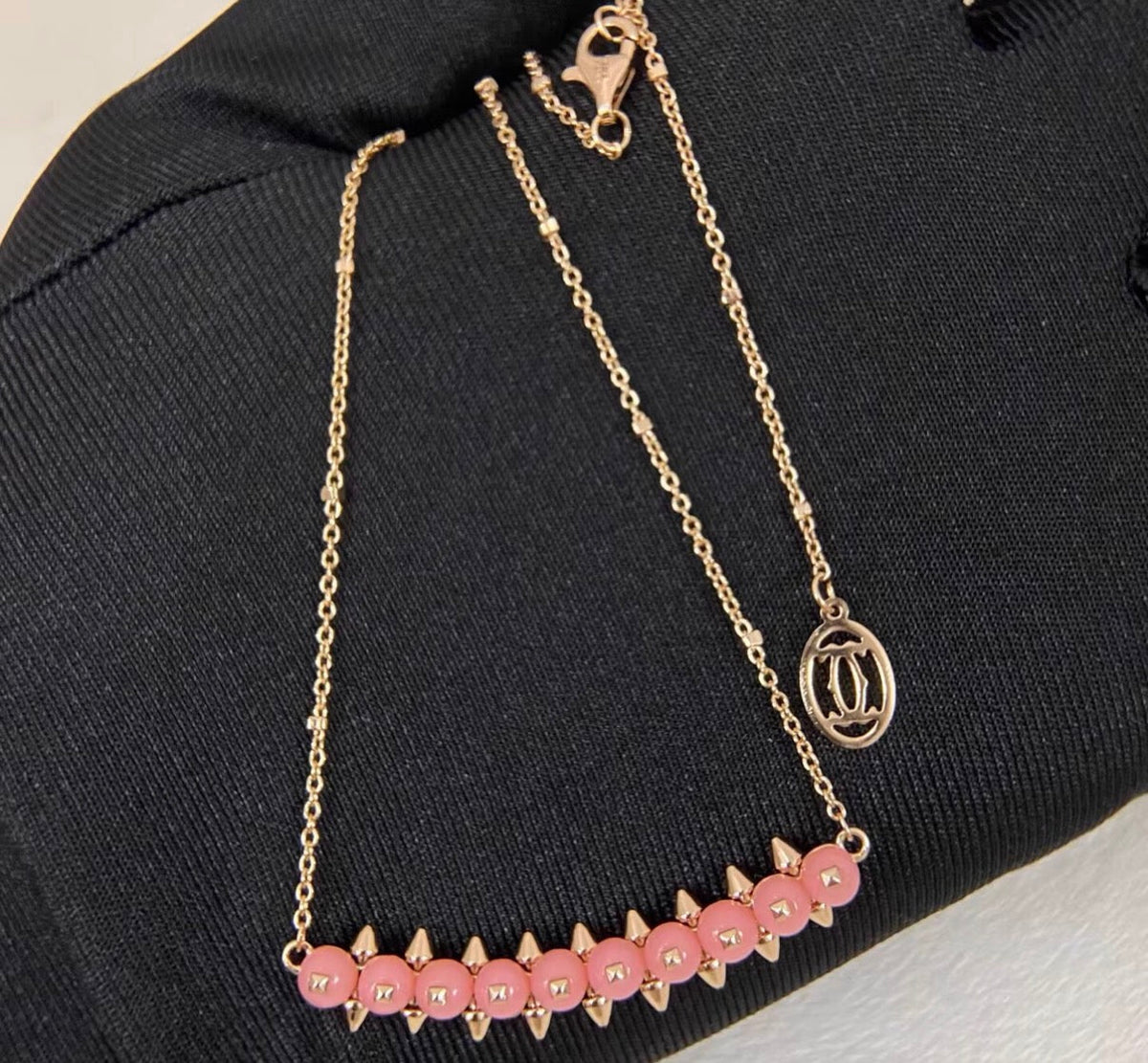 [Garvey]CLASH COLLECTION AGATE CHALCEDONY STUD NECKLACE