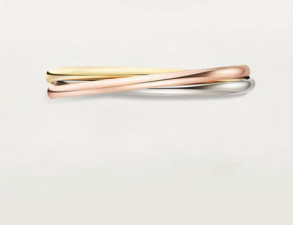 [Garvey]TRINITY COLLECTION CLASSIC THREE-COLOUR GOLD TRIPLE BAND BANGLE