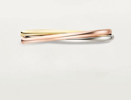 [Garvey]TRINITY COLLECTION CLASSIC THREE-COLOUR GOLD TRIPLE BAND BANGLE