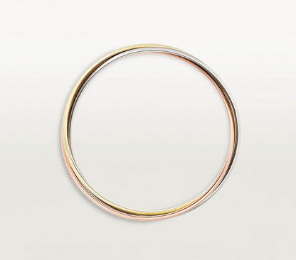 [Zalyn]TRINITY COLLECTION CLASSIC THREE-COLOUR GOLD TRIPLE BAND BANGLE