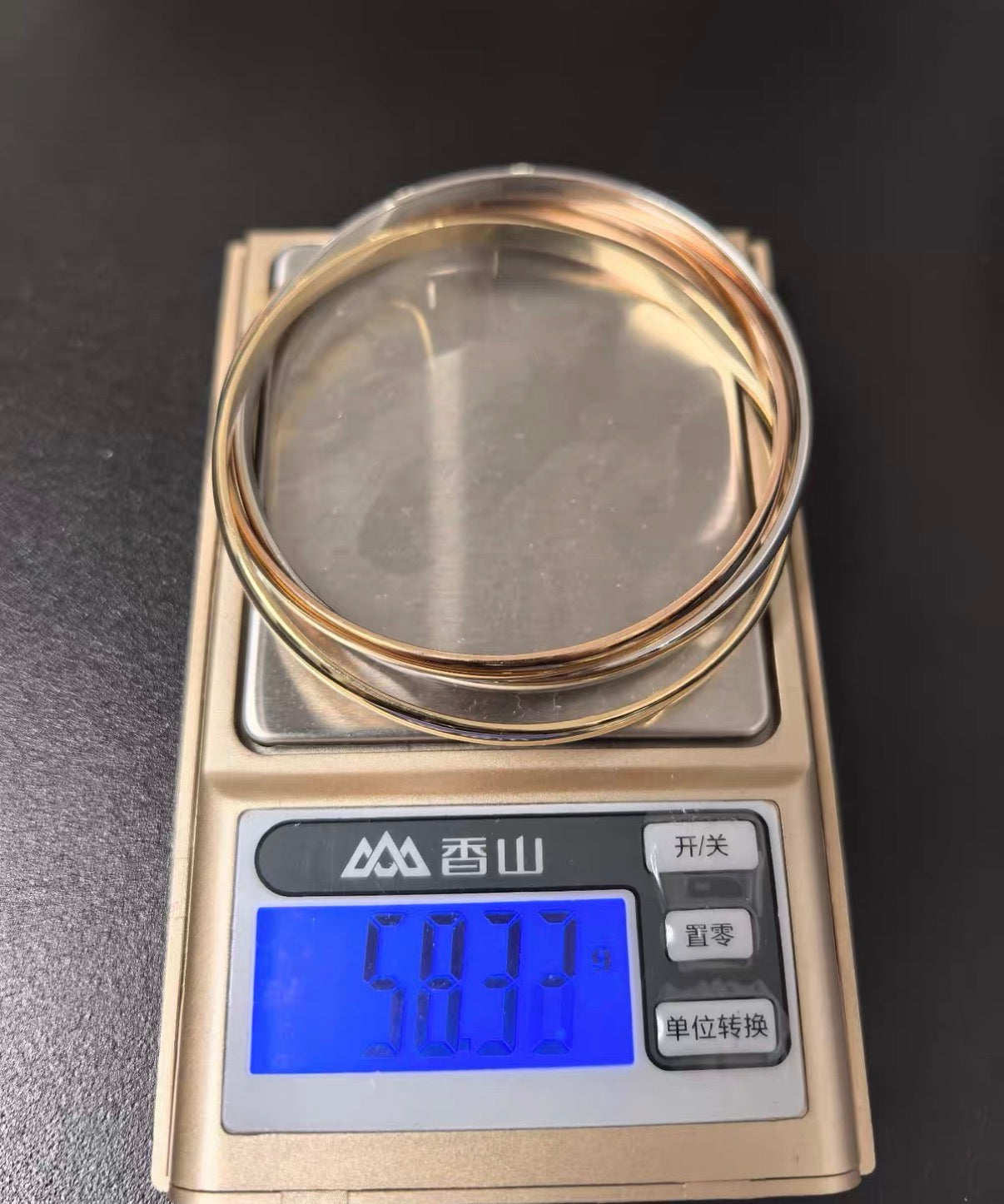 [Garvey]TRINITY COLLECTION CLASSIC THREE-COLOUR GOLD TRIPLE BAND BANGLE