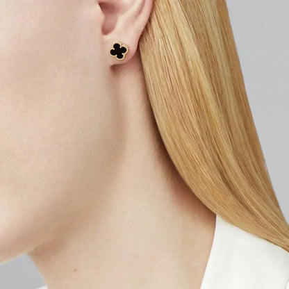 [Garvey ]CLOVER MINI 9.5MM BLACK MOP EARRINGS