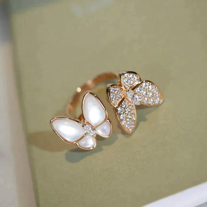 [Garvey ]TWIN BUTTERFLY DIAMOND MOP RING