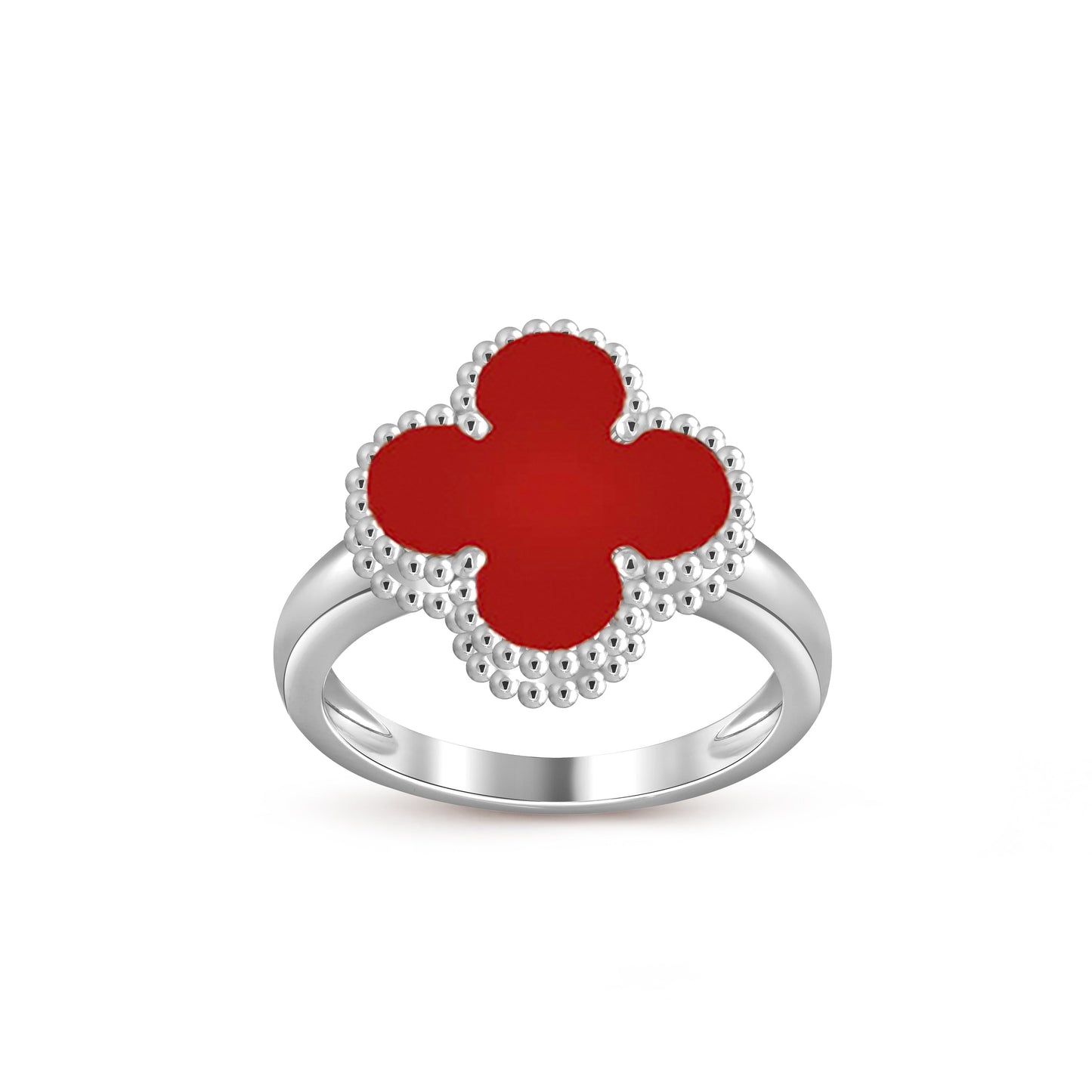 [Garvey]LUCKY CLOVER VINTAGE WHITE GOLD RING COLLECTION
