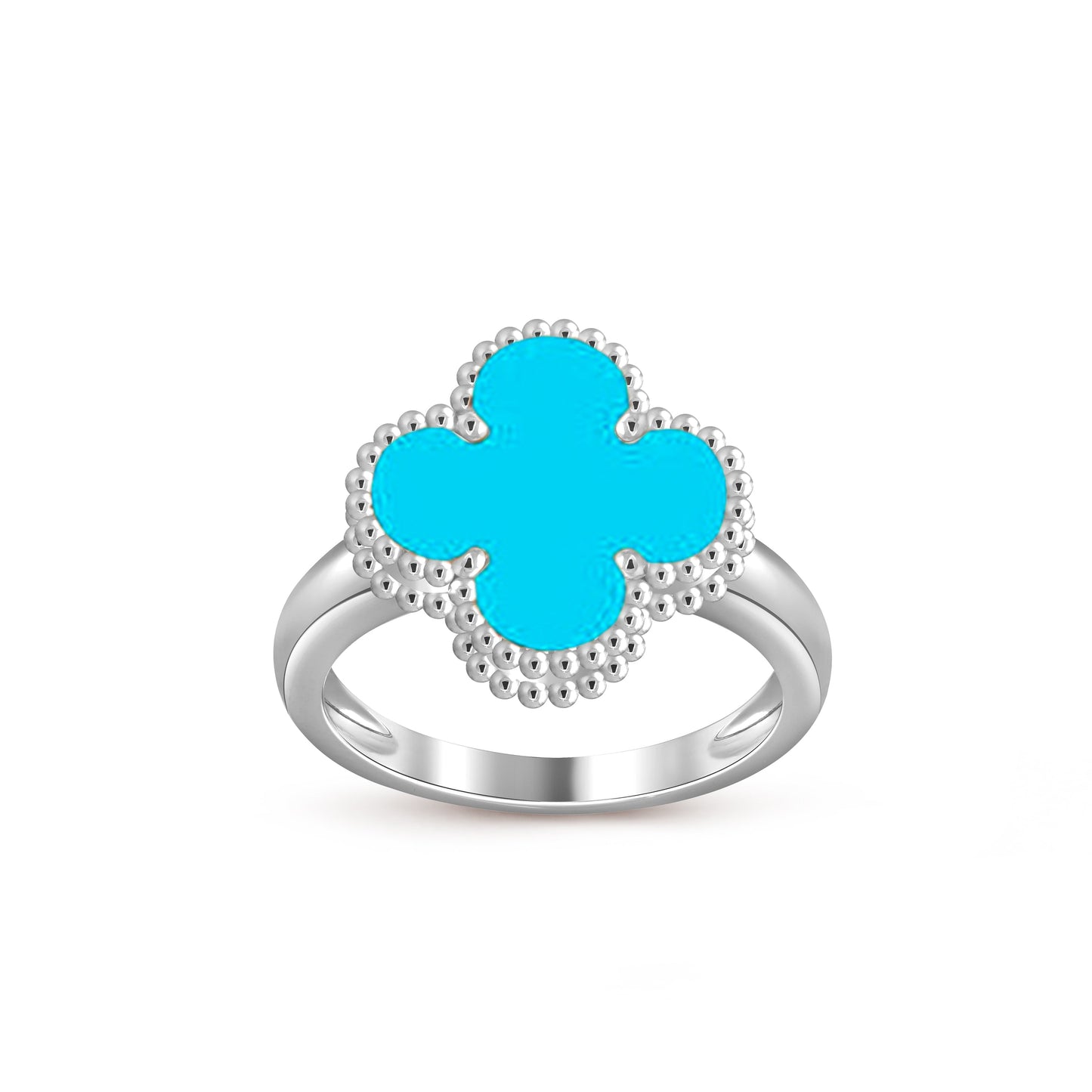 [Garvey]LUCKY CLOVER VINTAGE WHITE GOLD RING COLLECTION