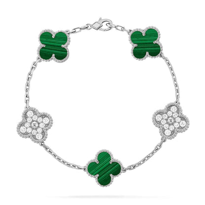 [Garvey ] CLOVER 5 MOTIF MALACHITE BRACELET COLLECTION