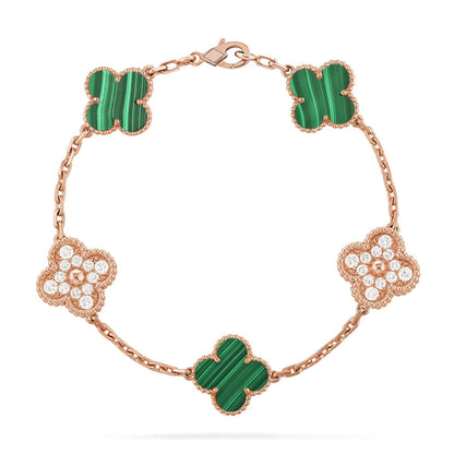 [Garvey ] CLOVER 5 MOTIF MALACHITE BRACELET COLLECTION