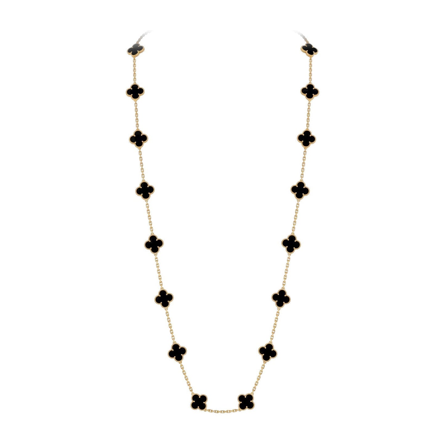 [Garvey]CLASSIC 20-MOTIF LUCKY CLOVER LONG NECKLACE GOLD COLLECTION