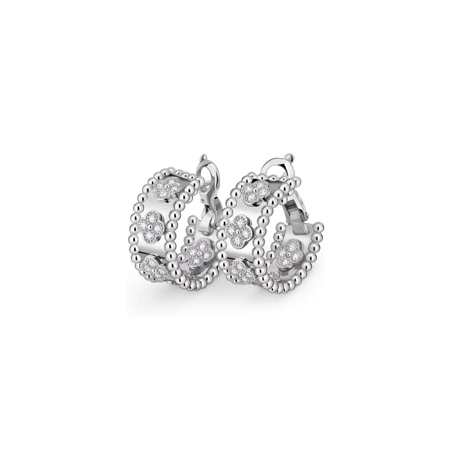 [Garvey]KALEIDOSCOPE CLOVER HOOP EARRINGS
