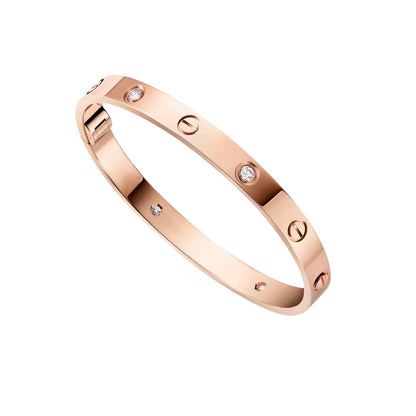 [Garvey]CLASSIC 6.1MM LOVE SINGLE-SCREW CLOSURE BANGLE - 4-DIAMOND