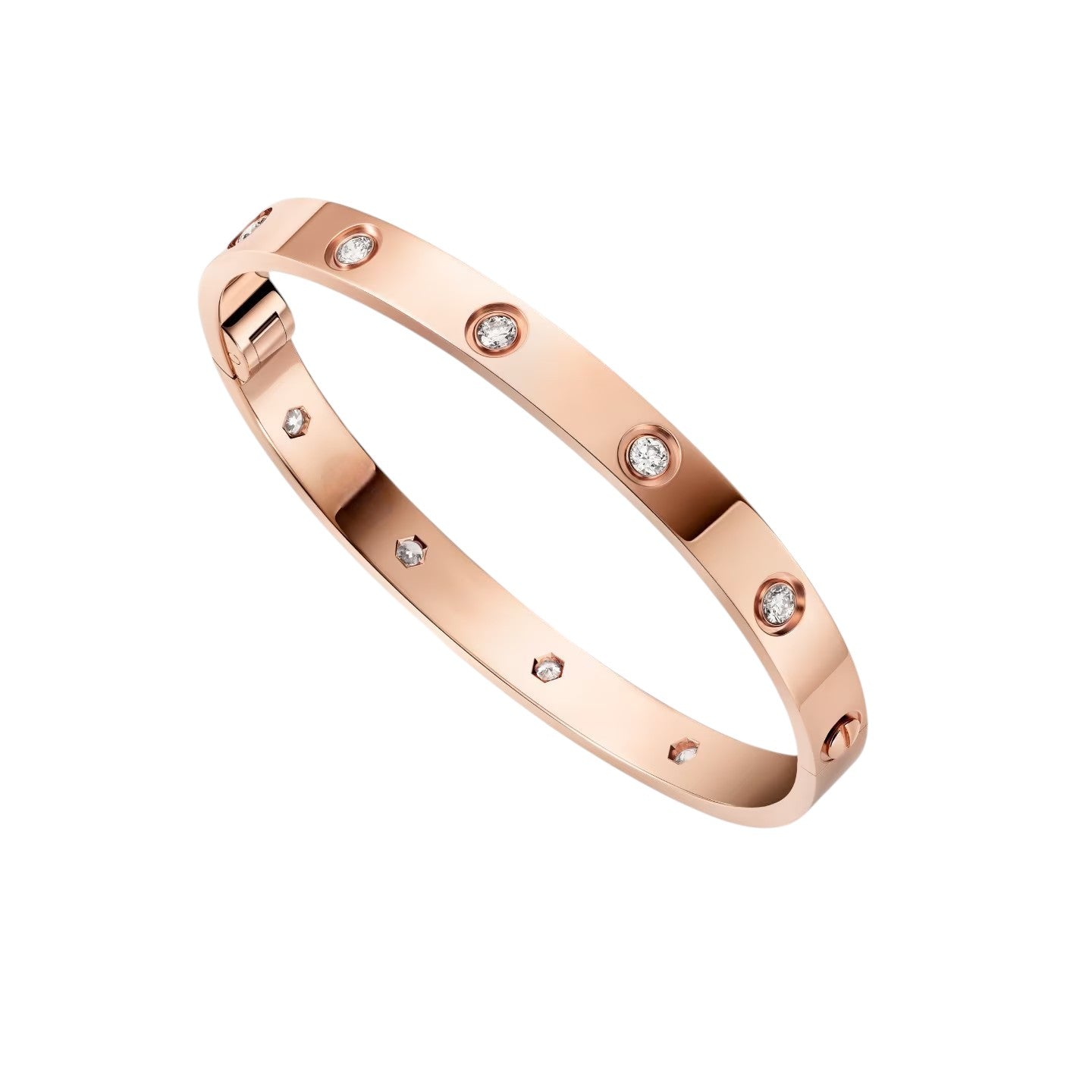 [Garvey]CLASSIC 6.1MM LOVE SINGLE-SCREW CLOSURE BANGLE - 10-DIAMOND